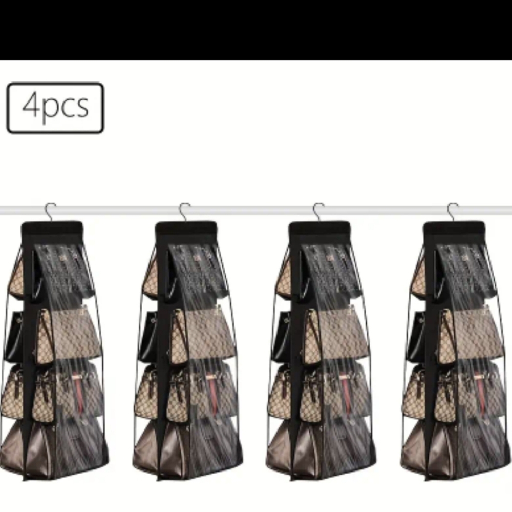 4 Pk Of Hanging 8 Compartment Organizers New